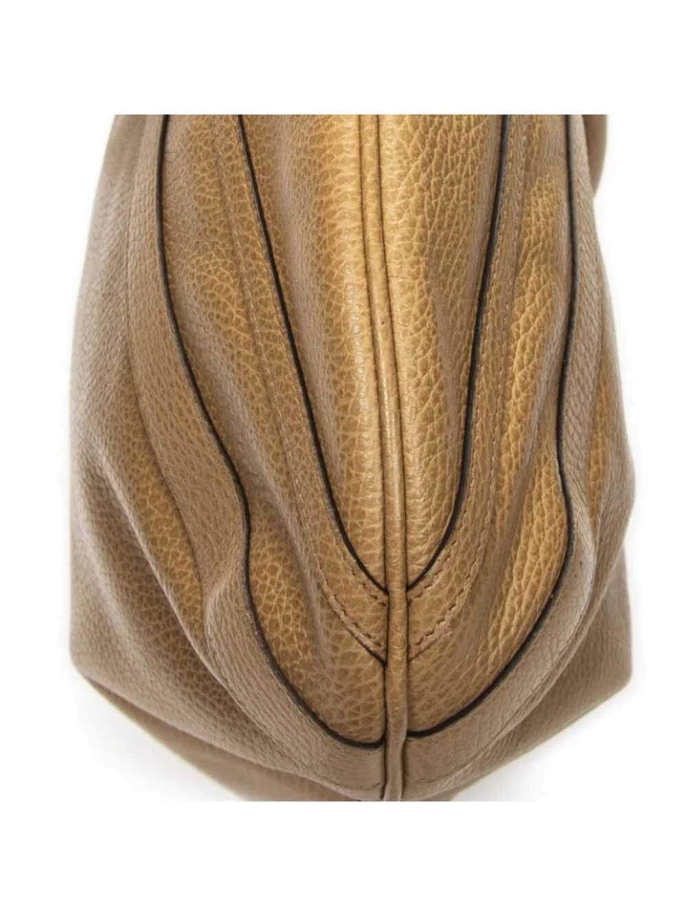 Gucci Convertible Tote Bag Tan Grain Calfskin Leather